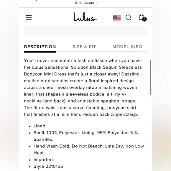 Lulu’s Black Sequin Floral Mini Dress - Picture 7 of 8